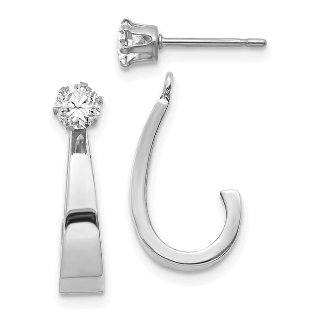 14k White Gold Earrings Style YE1084 - Classique Jewelry Inc.