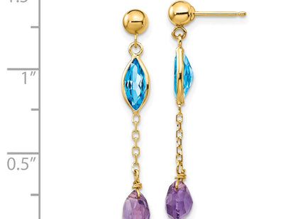 14k Yellow Gold Earrings Style YE1368 - Classique Jewelry Inc.