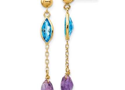 14k Yellow Gold Earrings Style YE1368 - Classique Jewelry Inc.