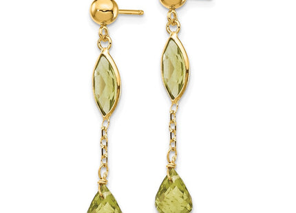 14k Peridot Post Earrings (Style YE1369)