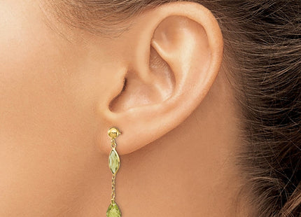 14k Peridot Post Earrings (Style YE1369)