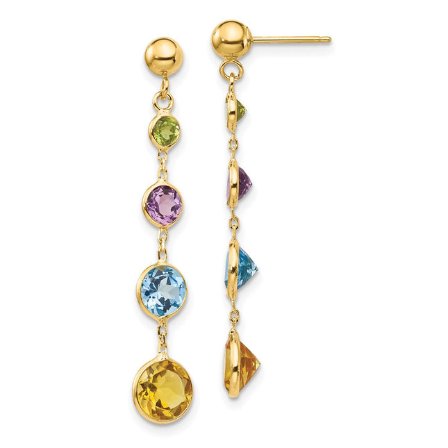 14k Yellow Gold Earrings Style YE1376 - Classique Jewelry Inc.