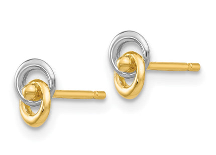 14k Yellow & Rhodium Jewelry Style YE138 - Classique Jewelry Inc.