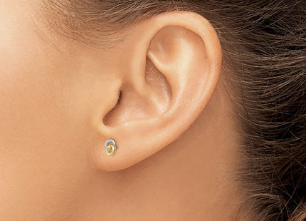 14k Yellow & Rhodium Jewelry Style YE138 - Classique Jewelry Inc.