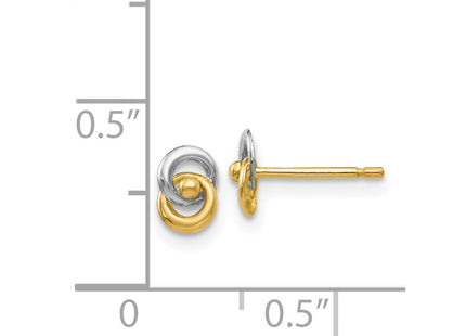14k Yellow & Rhodium Jewelry Style YE138 - Classique Jewelry Inc.