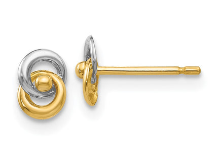 14k Yellow & Rhodium Jewelry Style YE138 - Classique Jewelry Inc.