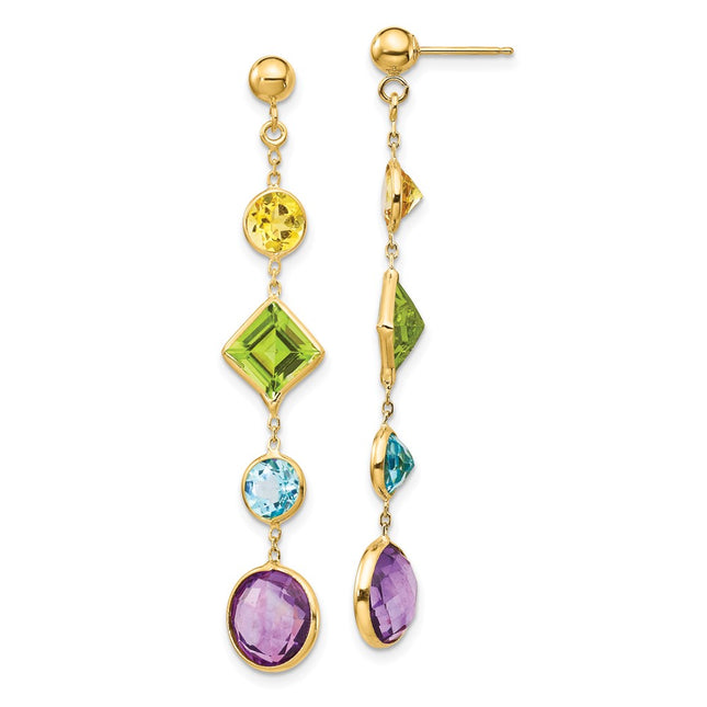 14k Yellow Gold Earrings Style YE1383 - Classique Jewelry Inc.