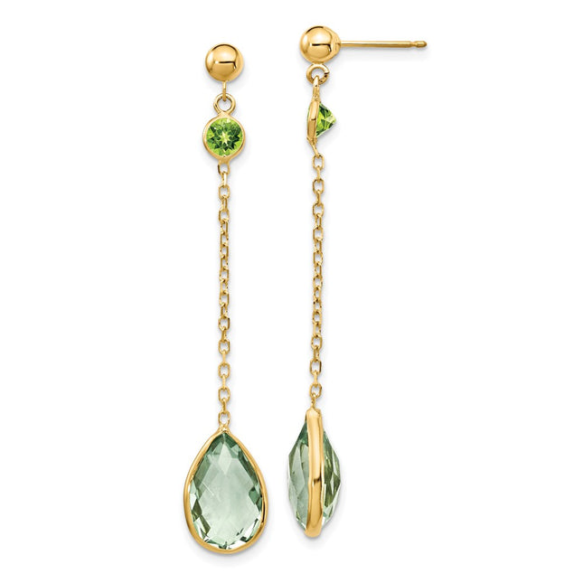14k Yellow Gold Earrings Style YE1393 - Classique Jewelry Inc.