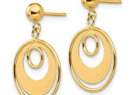 14k Yellow Gold Earrings Style YE1423 - Classique Jewelry Inc.
