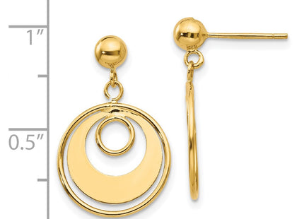 14k Yellow Gold Earrings Style YE1423 - Classique Jewelry Inc.