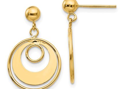 14k Yellow Gold Earrings Style YE1423 - Classique Jewelry Inc.