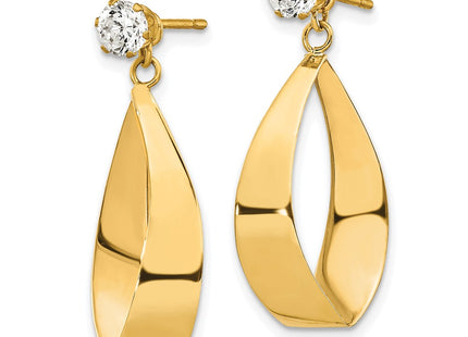 14k Yellow Gold Earrings Style YE1484 - Classique Jewelry Inc.