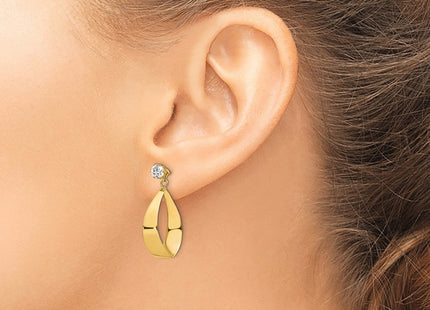 14k Yellow Gold Earrings Style YE1484 - Classique Jewelry Inc.
