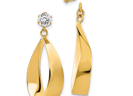 14k Yellow Gold Earrings Style YE1484 - Classique Jewelry Inc.