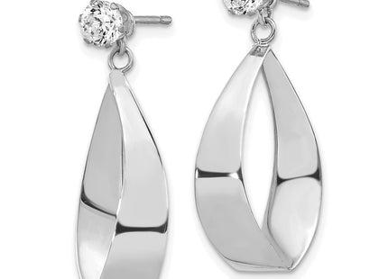 14k White Gold Earrings Style YE1485 - Classique Jewelry Inc.