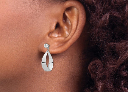 14k White Gold Earrings Style YE1485 - Classique Jewelry Inc.