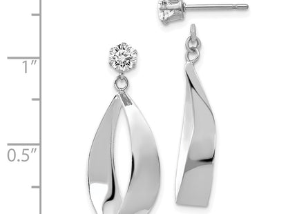14k White Gold Earrings Style YE1485 - Classique Jewelry Inc.