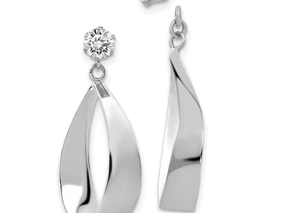 14k White Gold Earrings Style YE1485 - Classique Jewelry Inc.