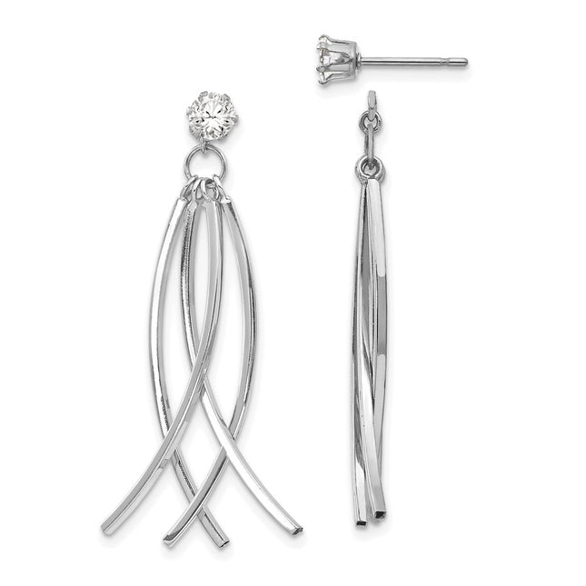 14k White Gold Earrings Style YE1492 - Classique Jewelry Inc.