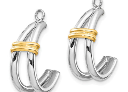 14k Two-tone Earrings Style YE1495 - Classique Jewelry Inc.