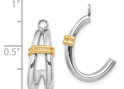 14k Two-tone Earrings Style YE1495 - Classique Jewelry Inc.