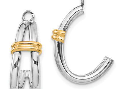 14k Two-tone Earrings Style YE1495 - Classique Jewelry Inc.