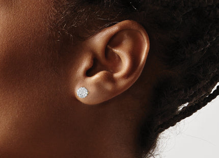 14k Post Crystal Ball Earrings