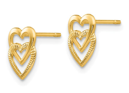 14k Yellow Gold Earrings Style YE1649 - Classique Jewelry Inc.