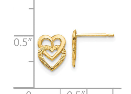14k Yellow Gold Earrings Style YE1649 - Classique Jewelry Inc.