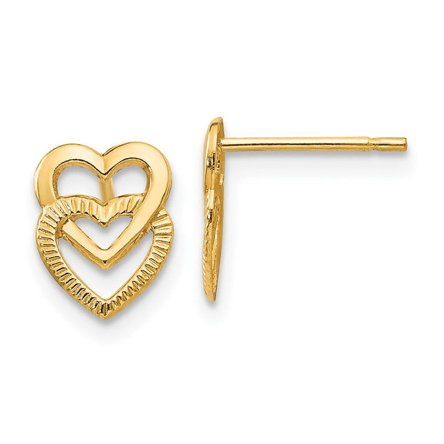 14k Yellow Gold Earrings Style YE1649 - Classique Jewelry Inc.