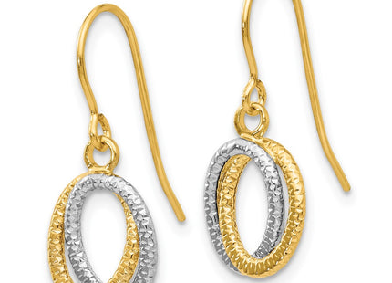 14k Two-tone Earrings Style YE1661 - Classique Jewelry Inc.
