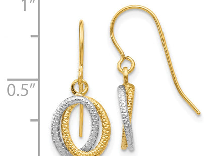 14k Two-tone Earrings Style YE1661 - Classique Jewelry Inc.
