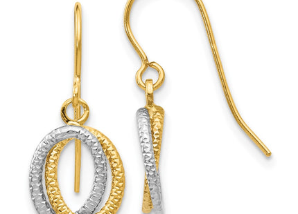 14k Two-tone Earrings Style YE1661 - Classique Jewelry Inc.