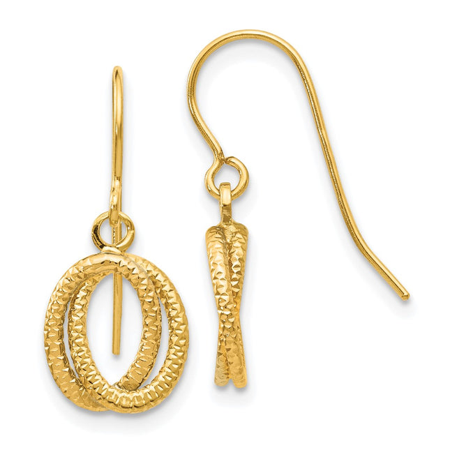 14k Yellow Gold Earrings Style YE1661Y - Classique Jewelry Inc.