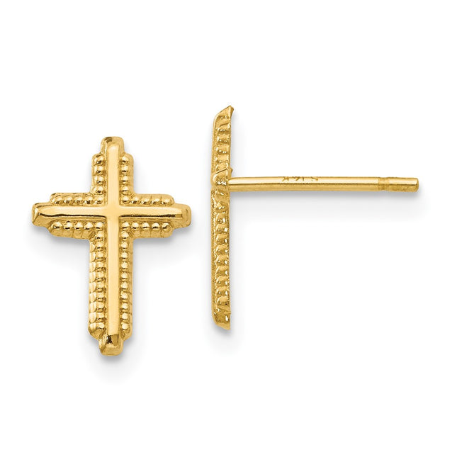 14k Yellow Gold Earrings Style YE1675 - Classique Jewelry Inc.