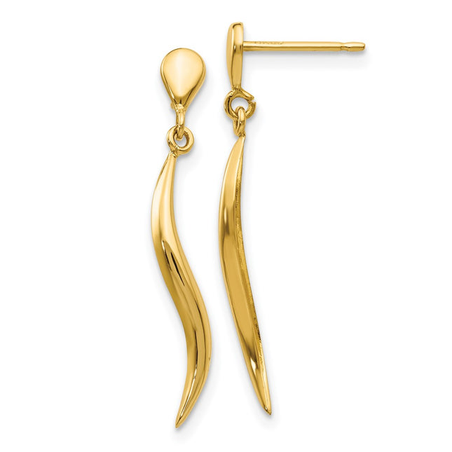 14k Yellow Gold Earrings Style YE1686 - Classique Jewelry Inc.