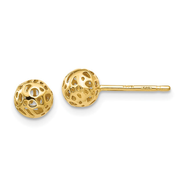 14k Yellow Gold Earrings Style YE1687 - Classique Jewelry Inc.