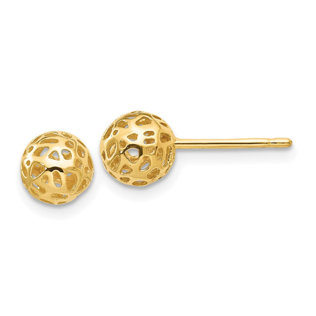 14k Yellow Gold Earrings Style YE1688 - Classique Jewelry Inc.