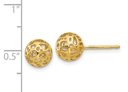 14k Yellow Gold Earrings Style YE1689 - Classique Jewelry Inc.