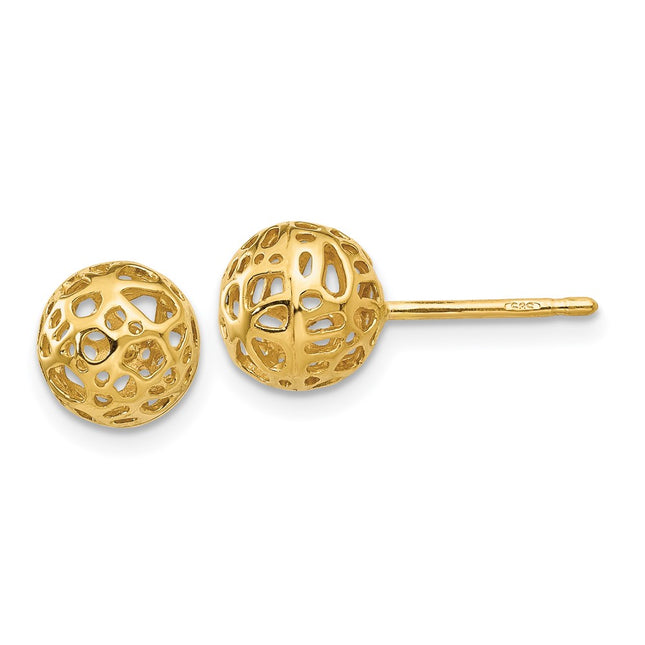 14k Yellow Gold Earrings Style YE1689 - Classique Jewelry Inc.