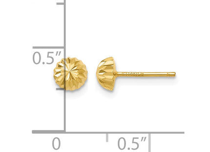 14K gold earrings, further view
