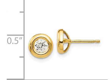 14k Yellow Gold Earrings Style YE172 - Classique Jewelry Inc.