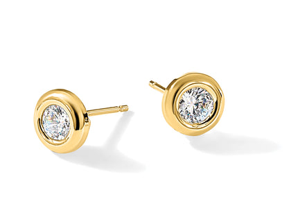 14k Polished CZ Fancy Post Earrings