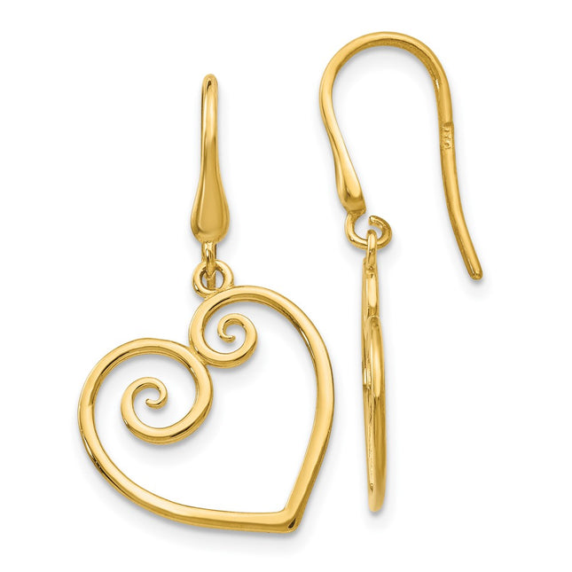 14k Yellow Gold Earrings Style YE1743 - Classique Jewelry Inc.