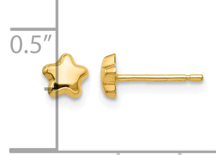 14k Polished Star Post Earrings