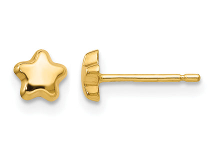 14k Polished Star Post Earrings