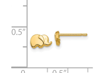 14K gold flower earrings, further view