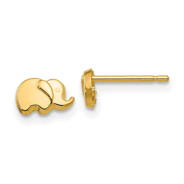 14K Polished Flower Post Earrings, 6 x 6mm