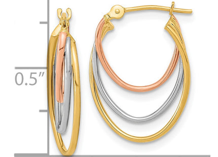 14k Tri-Color Rings Style YE1783 - Classique Jewelry Inc.