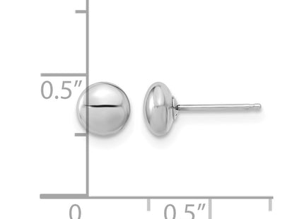 14K white gold earrings, further view
